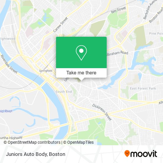 Juniors Auto Body map