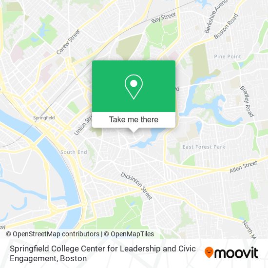 Springfield College Center for Leadership and Civic Engagement map