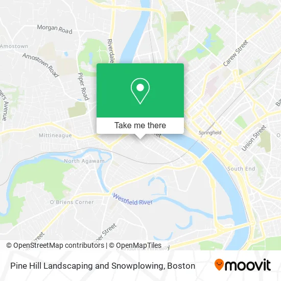 Pine Hill Landscaping and Snowplowing map