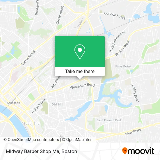 Midway Barber Shop Ma map