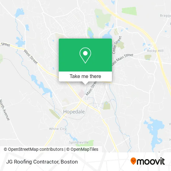 JG Roofing Contractor map
