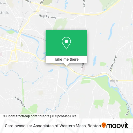 Mapa de Cardiovascular Associates of Western Mass