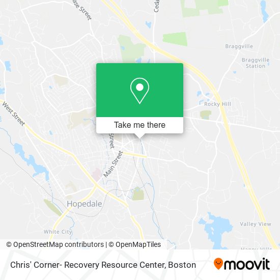 Mapa de Chris' Corner- Recovery Resource Center