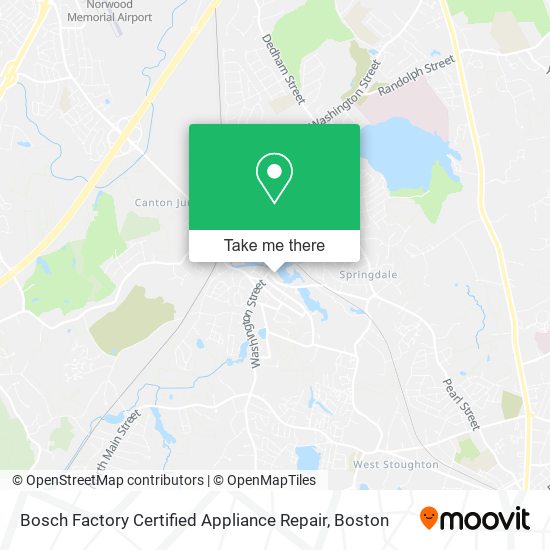 Bosch Factory Certified Appliance Repair map