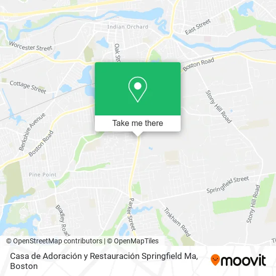 Mapa de Casa de Adoración y Restauración Springfield Ma