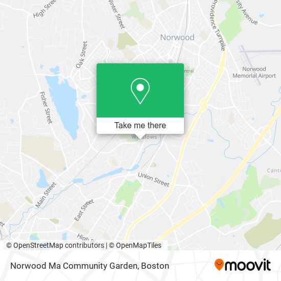 Mapa de Norwood Ma Community Garden