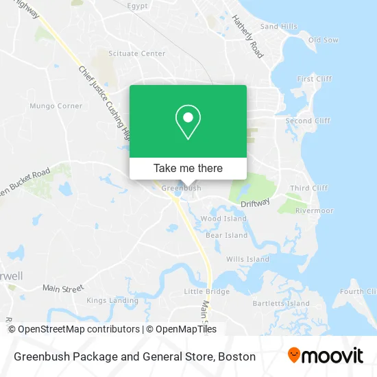 Greenbush Package and General Store map