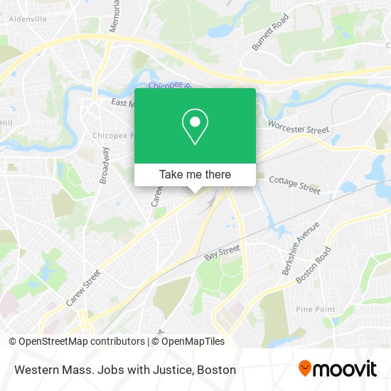 Mapa de Western Mass. Jobs with Justice