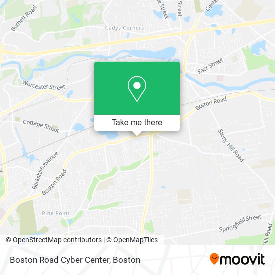 Mapa de Boston Road Cyber Center