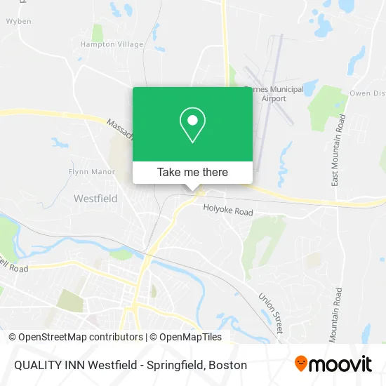 QUALITY INN Westfield - Springfield map