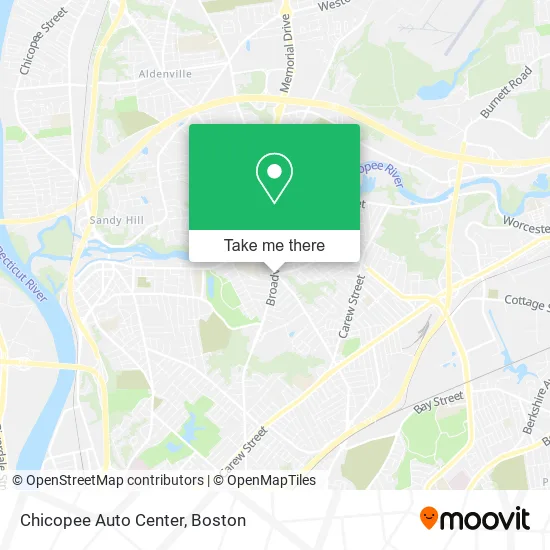 Chicopee Auto Center map