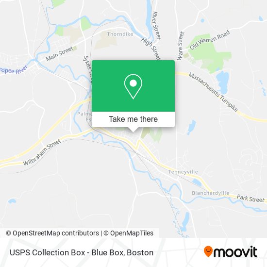 USPS Collection Box - Blue Box map