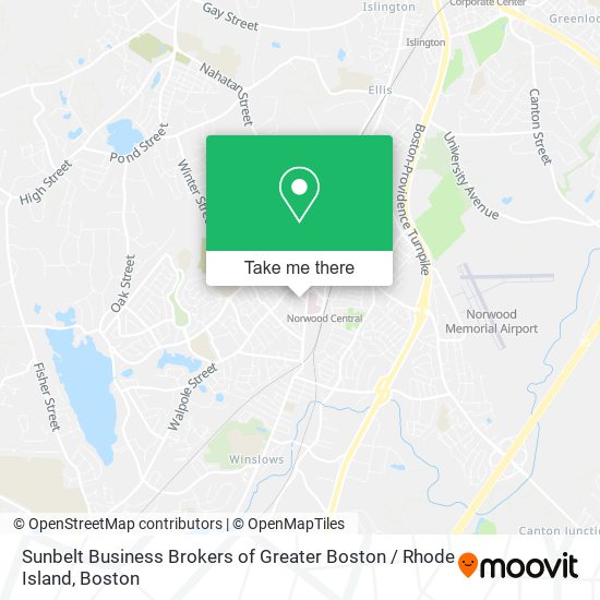 Sunbelt Business Brokers of Greater Boston / Rhode Island map