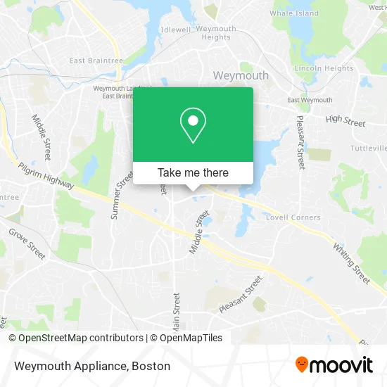 Weymouth Appliance map