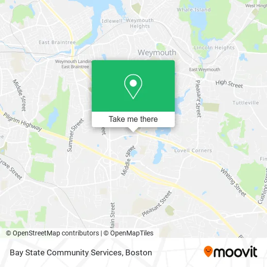 Bay State Community Services map