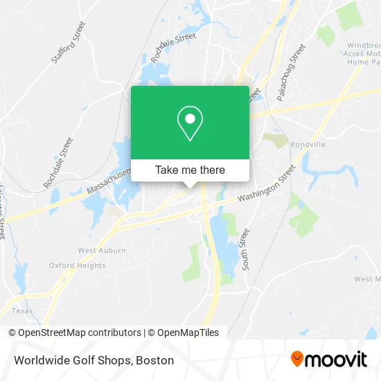 Worldwide Golf Shops map