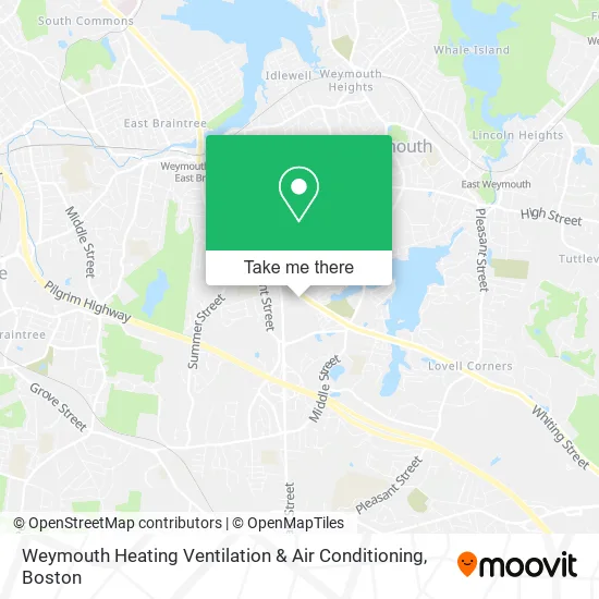 Weymouth Heating Ventilation & Air Conditioning map