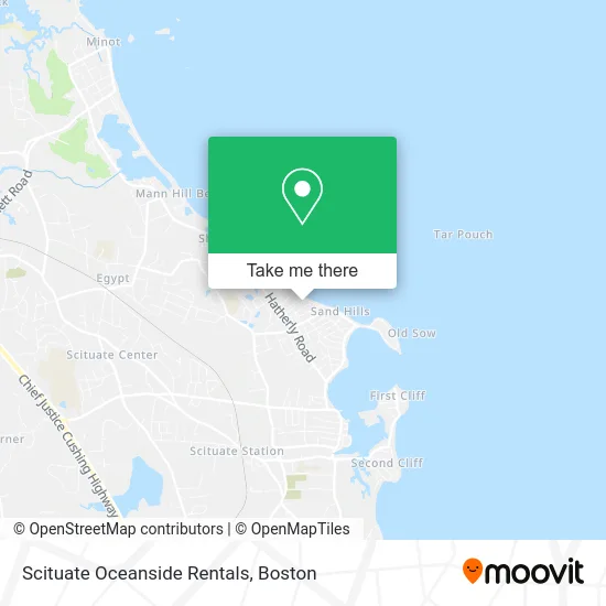 Scituate Oceanside Rentals map