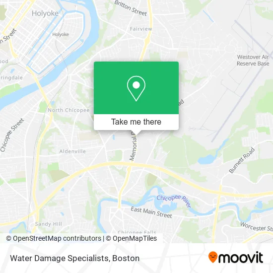 Water Damage Specialists map