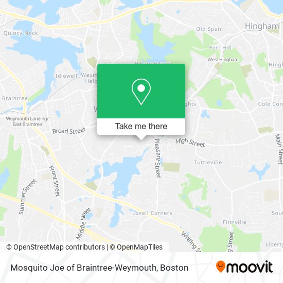 Mapa de Mosquito Joe of Braintree-Weymouth