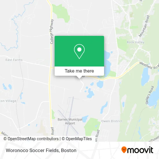 Woronoco Soccer Fields map