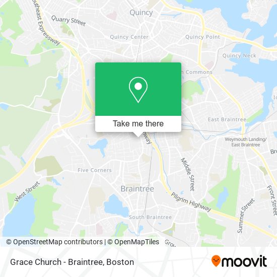 Mapa de Grace Church - Braintree