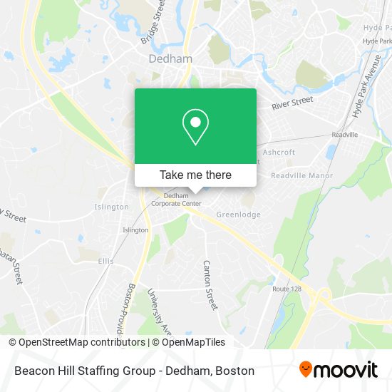 Mapa de Beacon Hill Staffing Group - Dedham