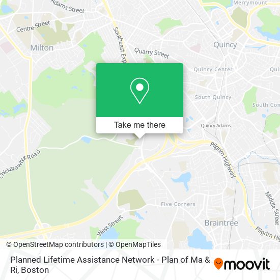 Planned Lifetime Assistance Network - Plan of Ma & Ri map