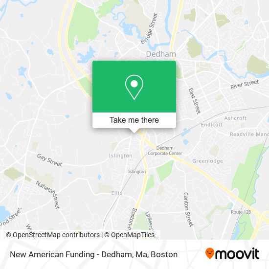 New American Funding - Dedham, Ma map