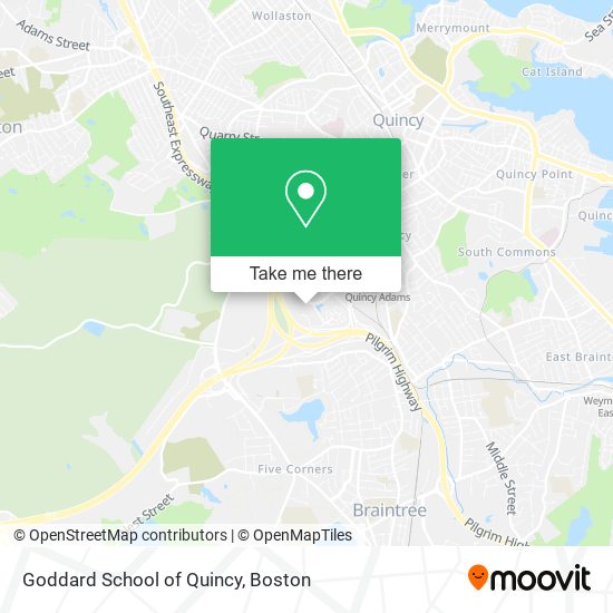 Goddard School of Quincy map