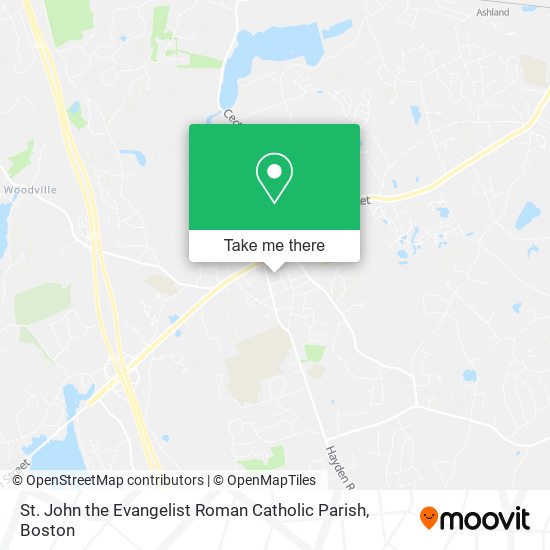 St. John the Evangelist Roman Catholic Parish map