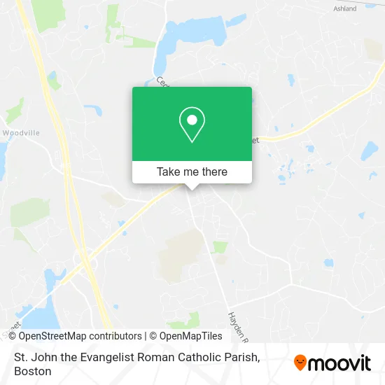 St. John the Evangelist Roman Catholic Parish map