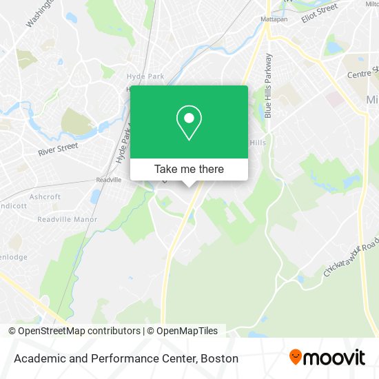Academic and Performance Center map