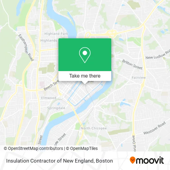 Insulation Contractor of New England map