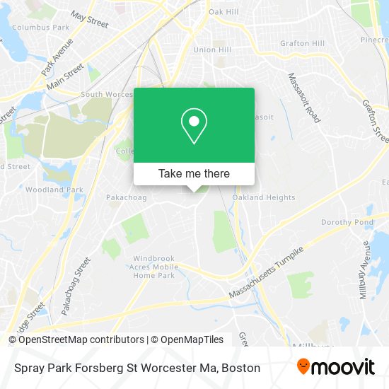 Spray Park Forsberg St Worcester Ma map