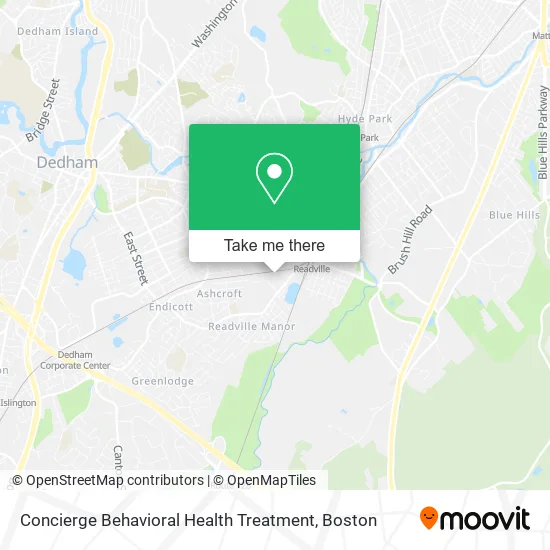 Concierge Behavioral Health Treatment map