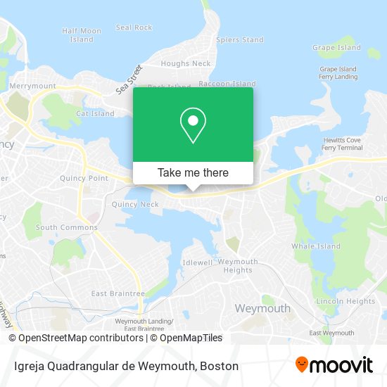 Igreja Quadrangular de Weymouth map