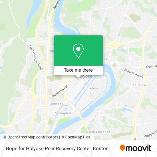 Hope for Holyoke Peer Recovery Center map