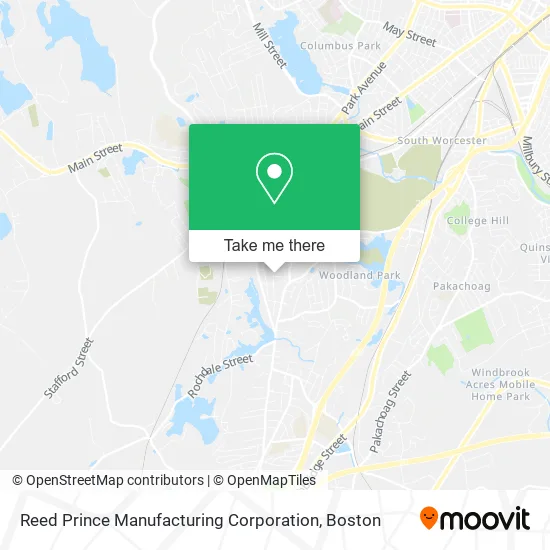 Reed Prince Manufacturing Corporation map