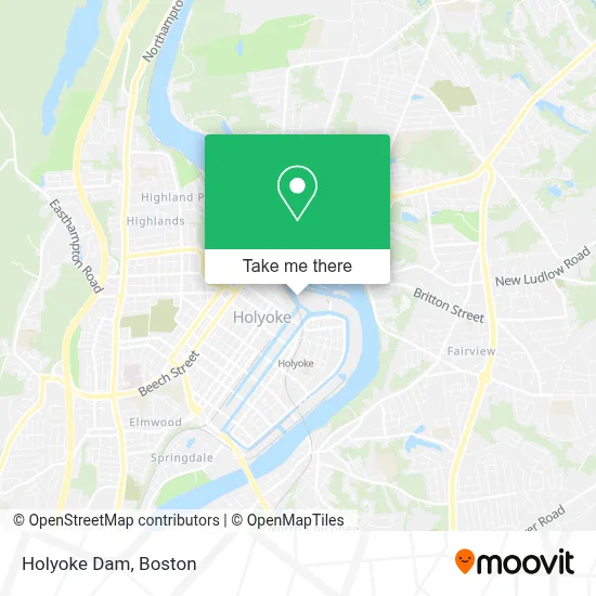 Holyoke Dam map