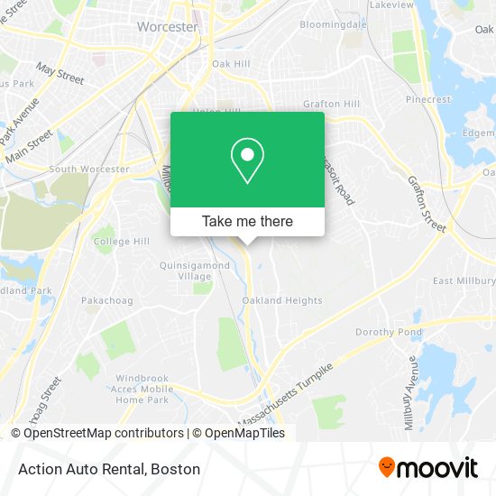 Action Auto Rental map