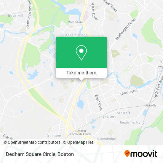 Dedham Square Circle map