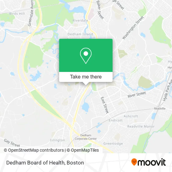 Dedham Board of Health map