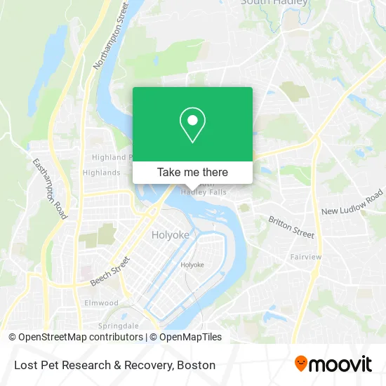 Mapa de Lost Pet Research & Recovery