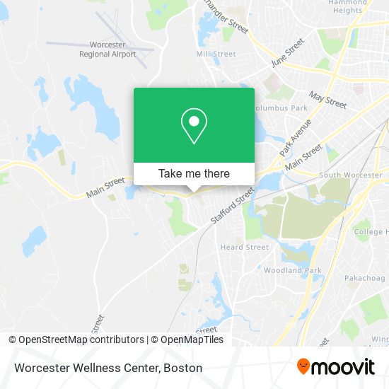 Worcester Wellness Center map