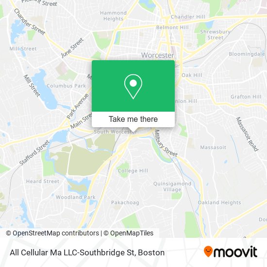 All Cellular Ma LLC-Southbridge St map