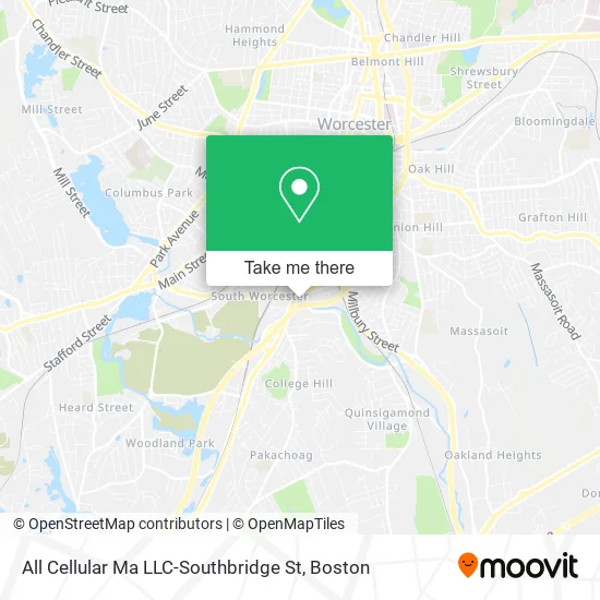 All Cellular Ma LLC-Southbridge St map