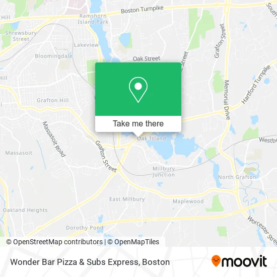 Wonder Bar Pizza & Subs Express map