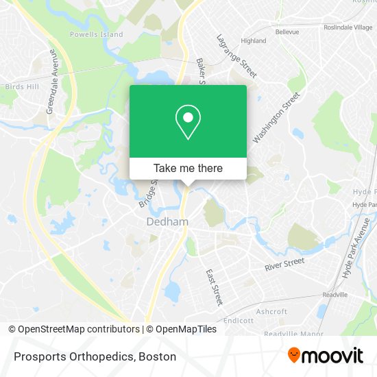 Prosports Orthopedics map