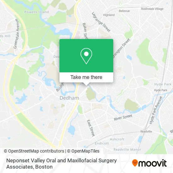 Mapa de Neponset Valley Oral and Maxillofacial Surgery Associates